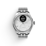 Withings Scanwatch Nova Brilliant - zegarek z funkcją EKG, pomiarem pulsu, SPO2 i temperatury oraz mierzeniem aktywności fizycznej i snu (39mm, titanium gray)