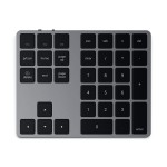 Satechi Aluminium Extended Keypad - bezprzewodowa klawiatura numeryczna z wbudowanymi skrótami klawiszowymi Bluetooth  (space gray)