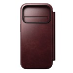 NOMAD Modern Leather Folio - skórzane etui do iPhone 17 Pro kompatybilne z MagSafe, skóra Horween (burgundy)