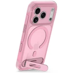 Decoded AntiMicrobial Hybrid Stand Backcover - etui z podstawką do iPhone 18 Pro / 17 Pro kompatybilne z MagSafe (clear pink)