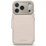 Decoded Leather Detachable Wallet - skórzane etui do iPhone 18 Pro / 17 Pro kompatybilne z MagSafe (taupe)