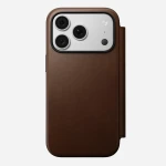 NOMAD Modern Leather Folio - etui do iPhone 18 Pro / 17 Pro kompatybilne z MagSafe, skóra Camino (brown)